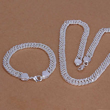 Vintage Love silver jewelry set 1 M flat snake chain Necklace&Bracelet african jewelry set floating charms 32 ELY