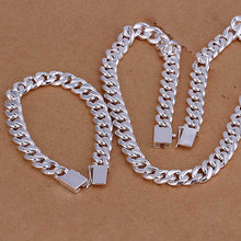 Vintage Love silver jewelry set 1 M flat snake chain Necklace&Bracelet african jewelry set floating charms 32 ELY