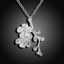Vintage Love silver necklaces Double flowers add beads gargantilha margarida116 ELY