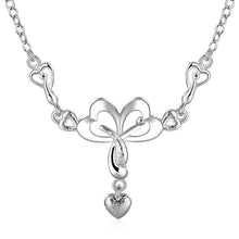 Vintage Love silver necklaces Double flowers add beads gargantilha margarida116 ELY