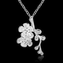 Vintage Love silver necklaces Double flowers add beads gargantilha margarida116 ELY