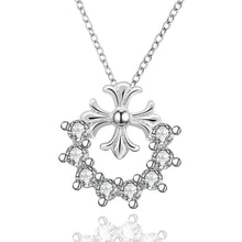 Vintage Love silver necklaces Rose Flower Pendant collares horloge171 ELY