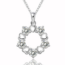 Vintage Love silver necklaces Rose Flower Pendant collares horloge171 ELY