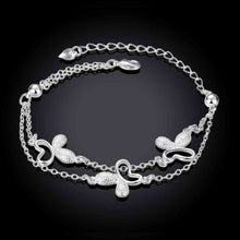 Vintage Love silver plated bracelet men butterfly anchor fine jewelry HBH 38 ELY