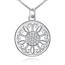Vintage Love silver plated necklace men Centre Flowers maxi necklace men jewelry126 ELY
