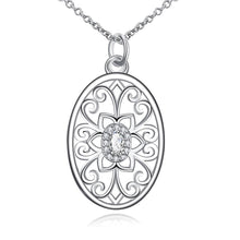 Vintage Love silver plated necklace men Centre Flowers maxi necklace men jewelry126 ELY