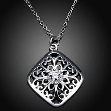 Vintage Love silver plated necklace men Centre Flowers maxi necklace men jewelry126 ELY