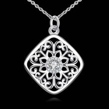 Vintage Love silver plated necklace men Centre Flowers maxi necklace men jewelry126 ELY