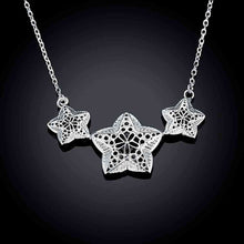 Vintage Love silver statement necklace String Star collares accessories357 ELY