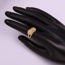 acessorios para mulher wedding rings insets double crystal anillos bear joyas SKGR 42 ELY