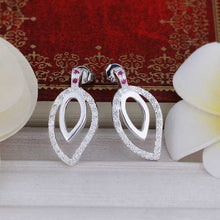 silver earrings Inlaid Stone stud kupe sport 197 ELY