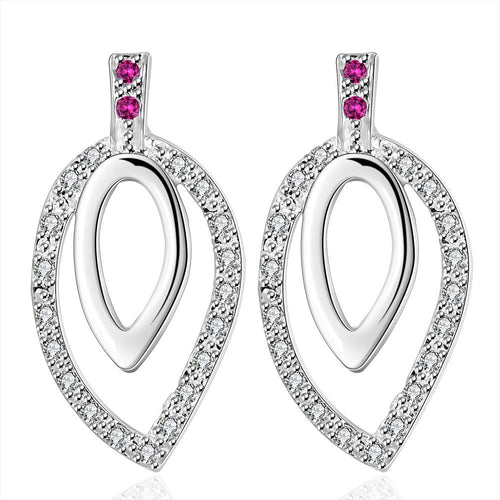 silver earrings Inlaid Stone stud kupe sport 197 ELY