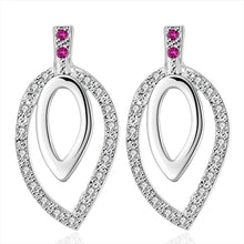 silver earrings Inlaid Stone stud kupe sport 197 ELY