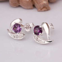 silver plated earings Heart stud cuff 391 ELY