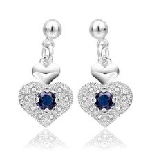 silver plated earings Heart stud cuff 391 ELY