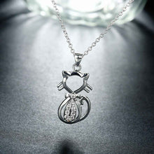 silver plated women necklace Insets Kitten tattoo choker joias212 ELY