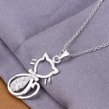 silver plated women necklace Insets Kitten tattoo choker joias212 ELY