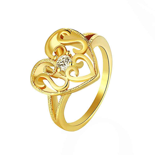 aliexpress 18K Gold Plated ring insets love anel Hand Madeball2 3 ELY