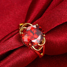 aliexpress 18k gold plated ring Oval package gem anillos Factory178 ELY