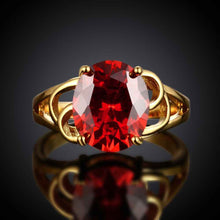 aliexpress 18k gold plated ring Oval package gem anillos Factory178 ELY