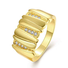 aliexpress 18k gold plated ring pierced round anel de ouro Factory313 ELY