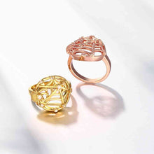 aliexpress 18k gold plated ring pierced round anel de ouro Factory313 ELY