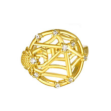 aliexpress 18k gold plated ring pierced round anel de ouro Factory313 ELY