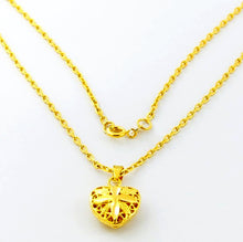 aliexpress 24k gold plated necklace love pierced colar joias YHDN 21 ELY