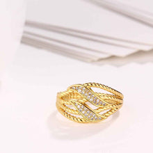 aliexpress Austrian Crystal rings Inlaid crystal chaos bridge ring men bijoux femme ELY