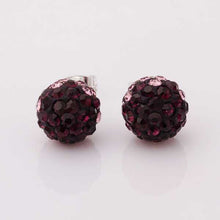 aliexpress Shamballa earings jewelry black round crystal stud cuff SBE1 ELY