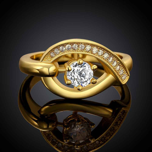 aliexpress acessorios para mulher Engagement rings insets O shape anel de ouro jewerly accessories SKGR 81 ELY