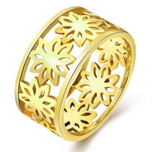 aliexpress acessorios para mulher ring Hollow flowers rose golden silver 3 color prices in euros jewelry SKGR315 ELY