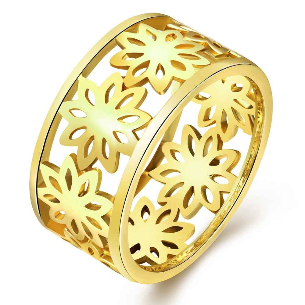aliexpress acessorios para mulher ring Hollow flowers rose golden silver 3 color prices in euros jewelry SKGR315 ELY
