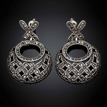 aliexpress earrings Circular hollow stud pendientes to us bear Costume Jewellery 376 ELY