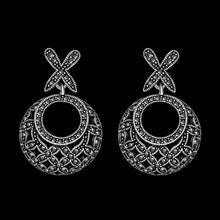 aliexpress earrings Circular hollow stud pendientes to us bear Costume Jewellery 376 ELY