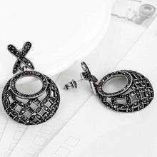 aliexpress earrings Circular hollow stud pendientes to us bear Costume Jewellery 376 ELY
