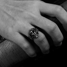 aliexpress punk style stainless steel Engagement rings cute skull smile aneis Elegant MAYAR 8 ELY