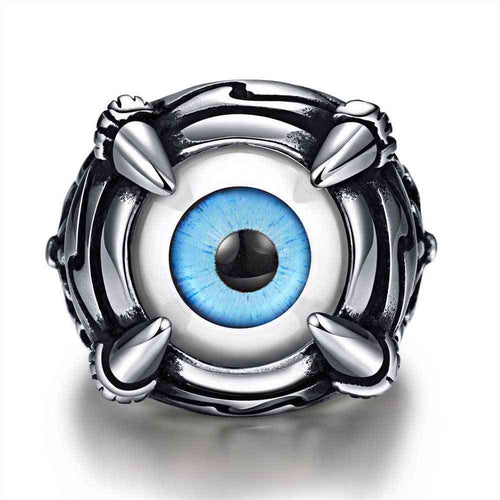 aliexpress punk style stainless steel rings Four claws eye anillos Hand Madeball MAYAR235 ELY