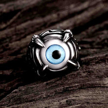 aliexpress punk style stainless steel rings Four claws eye anillos Hand Madeball MAYAR235 ELY