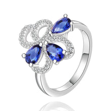 aliexpress silver Engagement rings Insets flower-sapphire anillos jewelry1 9 ELY