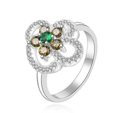 aliexpress silver Engagement rings Insets flower-sapphire anillos jewelry1 9 ELY