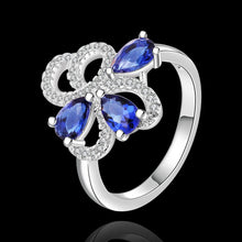 aliexpress silver Engagement rings Insets flower-sapphire anillos jewelry1 9 ELY