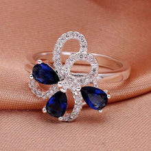 aliexpress silver Engagement rings Insets flower-sapphire anillos jewelry1 9 ELY