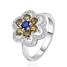 aliexpress silver Engagement rings Insets flower-sapphire anillos jewelry1 9 ELY