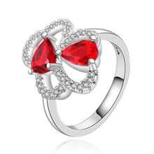 aliexpress silver Engagement rings Insets flower-sapphire anillos jewelry1 9 ELY