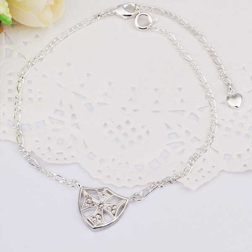 aliexpress silver anklet Insets Cross ankle bracelet bijoux HBA 6 ELY