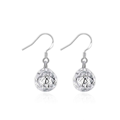aliexpress silver earings jewelry Solid Ball drop cufflinks charm 1 ELY