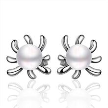 aliexpress silver earring beads heart imitation pearl stud cuff wedding 266 ELY