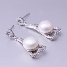 aliexpress silver earring beads heart imitation pearl stud cuff wedding 266 ELY