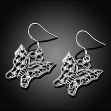 aliexpress silver earring butterfly drop ear cuff bijoux femme 683 ELY